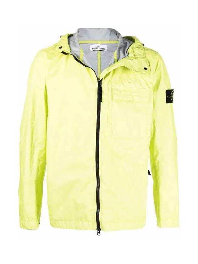 Wappen Patch Hooded Jacket Yellow - STONE ISLAND - BALAAN 3