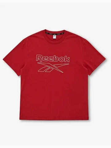 Big Logo Graphic T Shirt Red - REEBOK - BALAAN 1