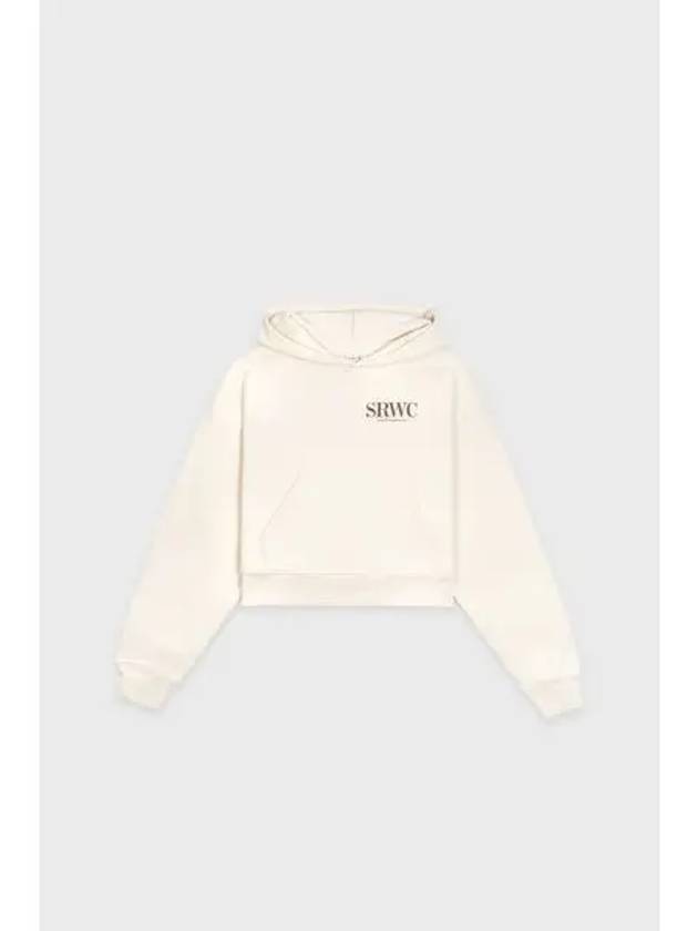 UPPER EAST SIDE CROPPED HOODIE HO621 CREAM - SPORTY & RICH - BALAAN 1