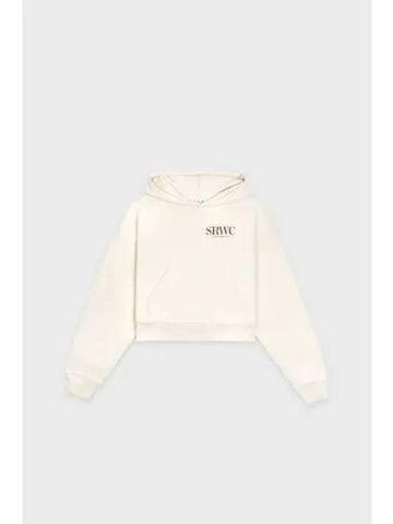 UPPER EAST SIDE CROPPED HOODIE HO621 CREAM - SPORTY & RICH - BALAAN 1