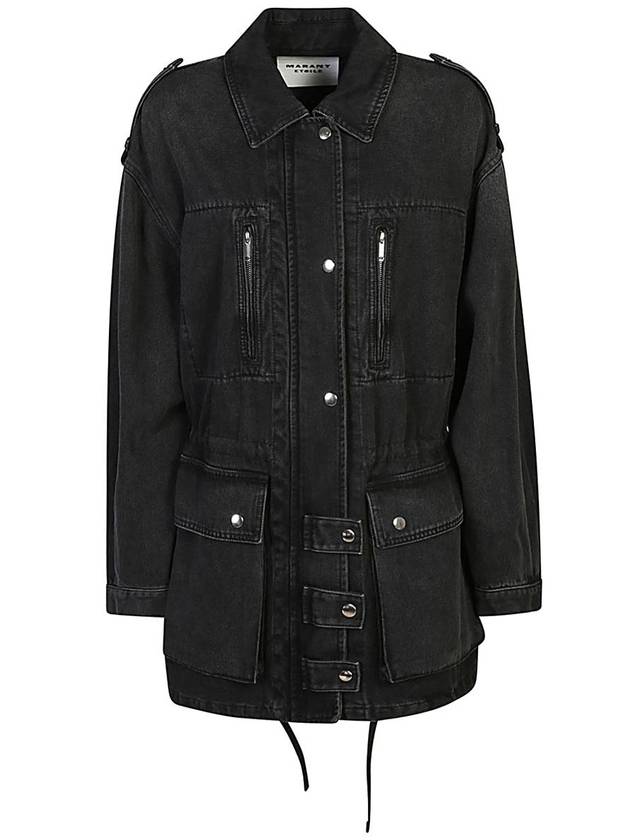 Joanna denim jacket black - ISABEL MARANT ETOILE - BALAAN 2