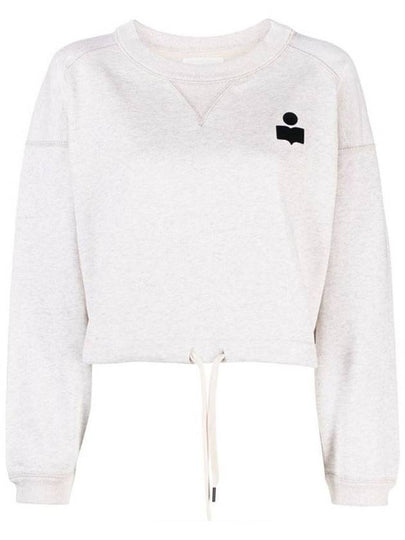 Margo Logo Crop Sweatshirt Ecru - ISABEL MARANT ETOILE - BALAAN 2