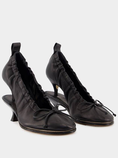 Les Doubles Ballerines Pumps - Jacquemus - Leather - Black - JACQUEMUS - BALAAN 2