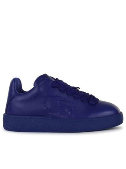 Box Leather Low-Top Sneakers Blue - BURBERRY - BALAAN 2