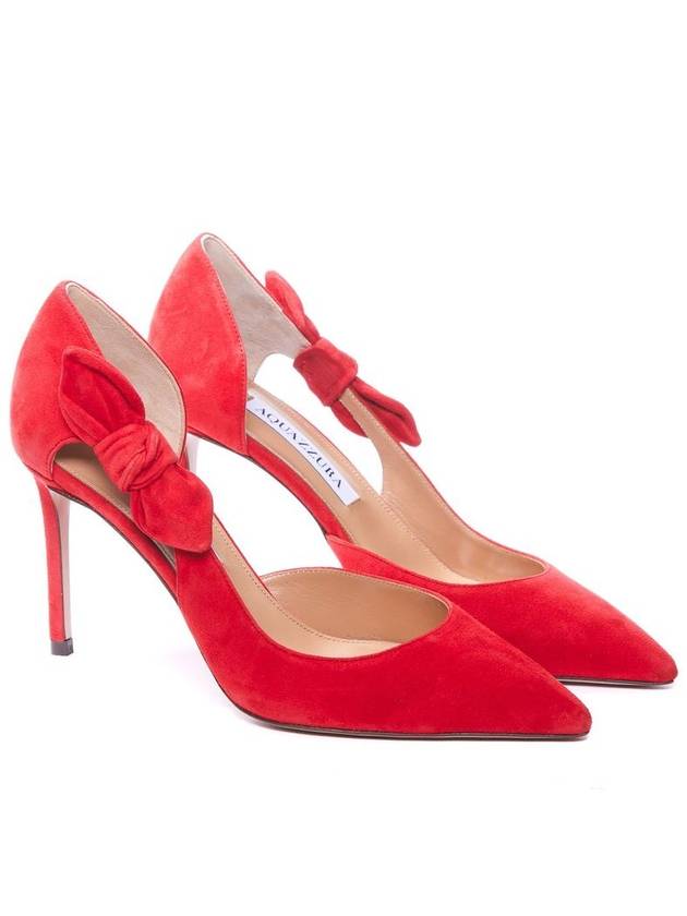 Aquazzura Very Bow Tie Suede Pumps - AQUAZZURA - BALAAN 4