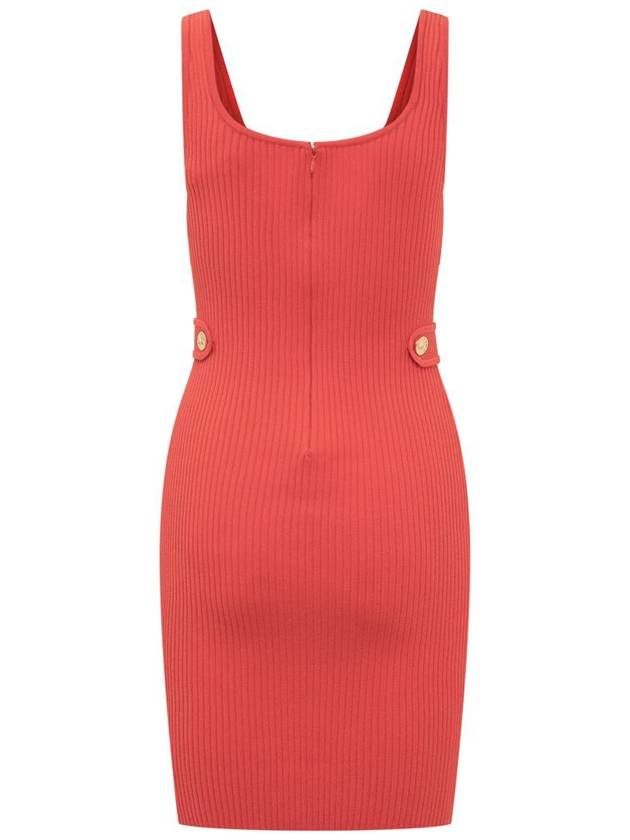 Coral Stretch Viscose Short Dress Red - MICHAEL KORS - BALAAN 3