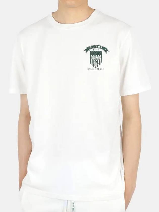 Tennis Club Badge Short Sleeve T-Shirt White - AUTRY - BALAAN 3