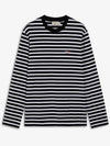 Fox Logo Stripe Long Sleeve T-Shirt White Black - MAISON KITSUNE - BALAAN 2