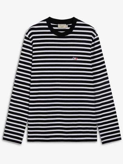 Fox Logo Stripe Long Sleeve T-Shirt White Black - MAISON KITSUNE - BALAAN 2