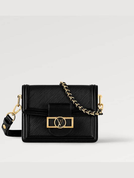 Mini Dauphin Leather Cross Shoulder Bag Black - LOUIS VUITTON - BALAAN.