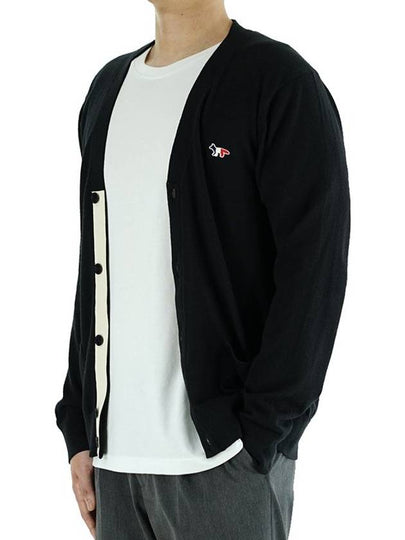 Tricolor Fox Patch Classic Cardigan Black - MAISON KITSUNE - BALAAN 2