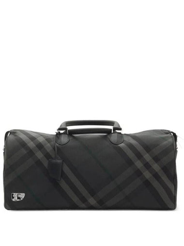 Grid Check Duffel Bag Charcoal - BURBERRY - BALAAN 1