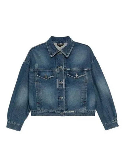 Boxy Denim Jacket Stone Washed Indigo - A.P.C. - BALAAN 2