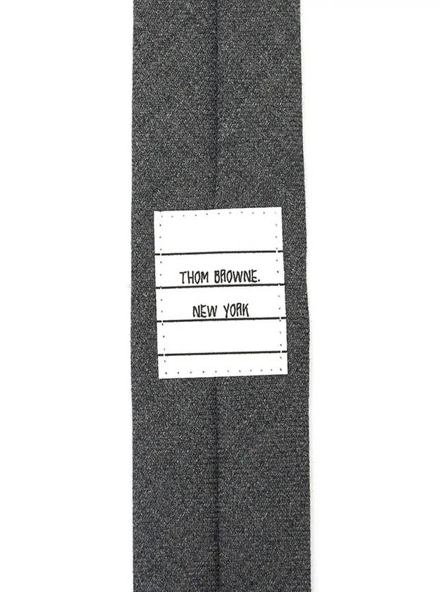 Three-Line Engineer Stripe Wool  Neck Tie Dark Grey - THOM BROWNE - BALAAN 4