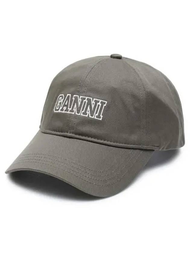 Embroid Logo Ball Cap Green - GANNI - BALAAN 2