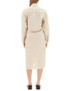 Straight Collar Twisted Long Dress Ivory - LEMAIRE - BALAAN 4