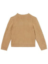 Kids Logo Patch Crew Neck Cardigan Beige - BURBERRY - BALAAN 4