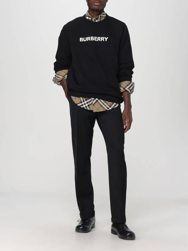 Logo Print Sweatshirt Black - BURBERRY - BALAAN 3