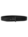 Black Reversible Leather Belt Black - TOM FORD - BALAAN 2