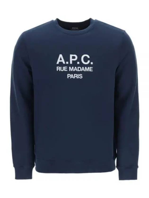 Rufus Embroidery Logo Sweatshirt Navy - A.P.C. - BALAAN 2