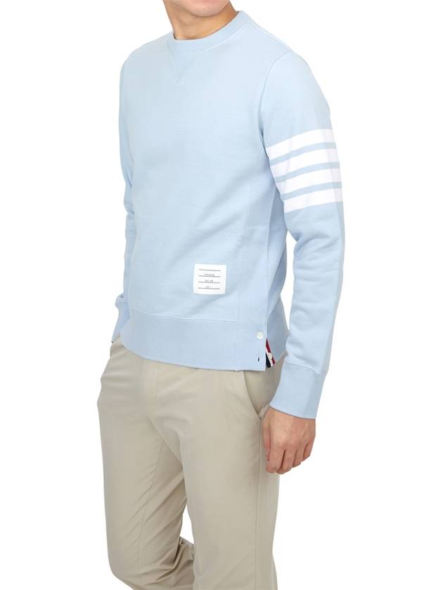 4 Bar Loopback Jersey Sweatshirt Blue - THOM BROWNE - BALAAN 5