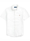 24SS Polo Men's Slim Fit Logo Embroidery Oxford Short Sleeve Shirt 710787736003 - RALPH LAUREN - BALAAN 1