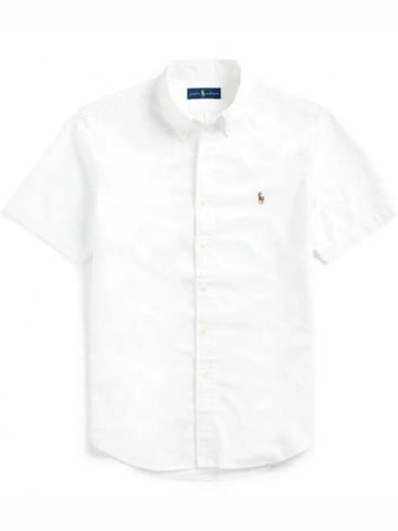 24SS Polo Men's Slim Fit Logo Embroidery Oxford Short Sleeve Shirt 710787736003 - RALPH LAUREN - BALAAN 1