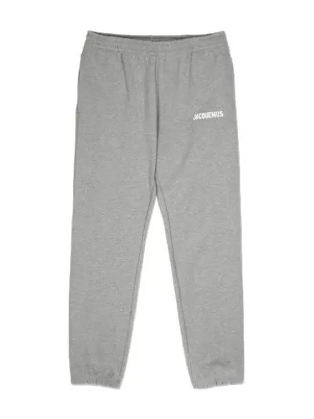 Jacquemus logo embroidered jogger pants gray - JACQUEMUS - BALAAN 1