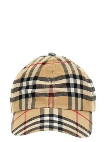 Check Cotton Ball Cap Beige - BURBERRY - BALAAN 2