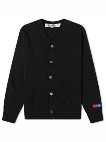 Comme des Gar ons PLAY Invaders Double Heart Cardigan Black P1N0881 1238321 - COMME DES GARCONS PLAY - BALAAN 1