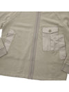 Garment Dyed One-Pocket Cotton Zip Up Hoodie Pale Taupe - TEN C - BALAAN 7