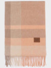 100% cashmere checked muffler orange - RECLOW - BALAAN 8