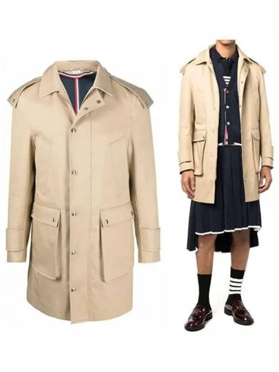 Mackintosh Snap Front Rain Parka Beige - THOM BROWNE - BALAAN 2