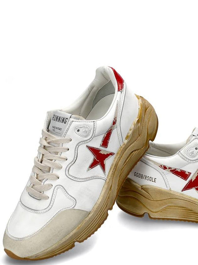 Men's Running Sole Red Star Low Top Sneakers White - GOLDEN GOOSE - BALAAN 2