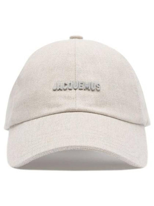 Logo Ball Cap Light Grey - JACQUEMUS - BALAAN 1