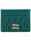 Materasse Nappa Leather Card Wallet Lagoon Blue - MIU MIU - BALAAN 2