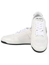 Downtown Perforated Leather Low Top Sneakers White - PRADA - BALAAN 2