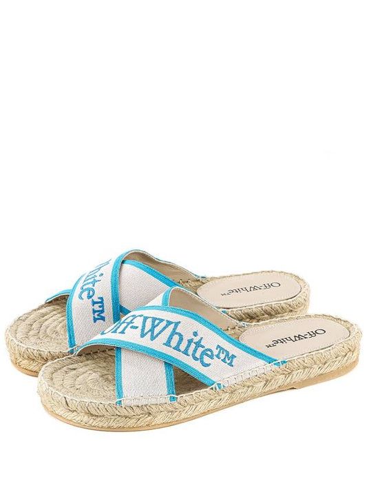 Women’s BOOKISH CRISS Slippers OWIB012S23FAB001 3145 - OFF WHITE - BALAAN.