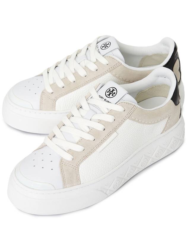 Ladybug Suede Leather Low Top Sneakers White - TORY BURCH - BALAAN 2