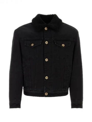 Shearling collar denim jacket 271257 - VERSACE - BALAAN 1