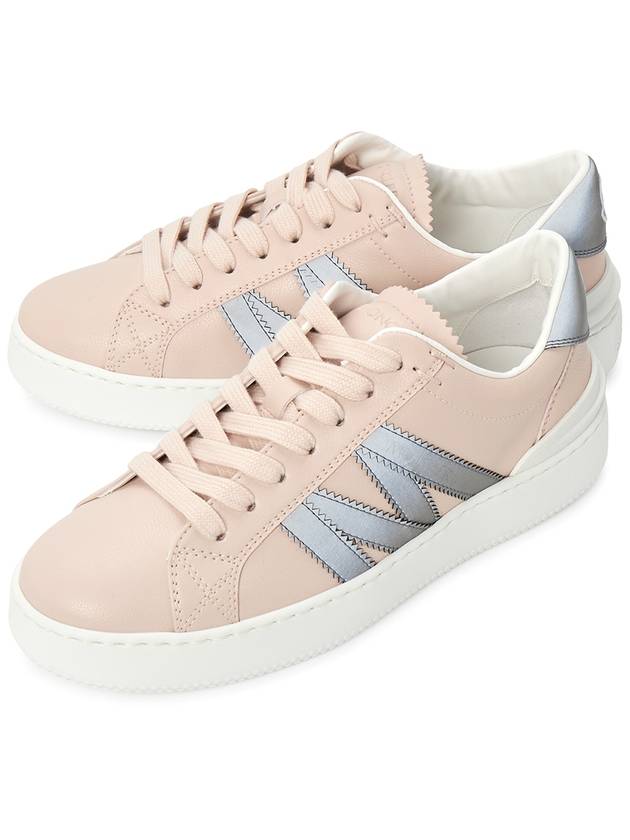 Monaco Logo Low Top Sneakers Pink - MONCLER - BALAAN 2