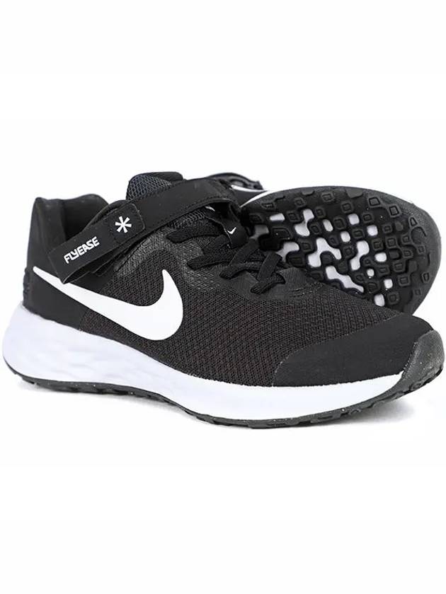 Kids Revolution 6 FlyEase GS Low-Top Sneakers Black - NIKE - BALAAN 3