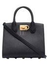 Gancini Studio Box Tote Bag Black Bonbon - SALVATORE FERRAGAMO - BALAAN 2