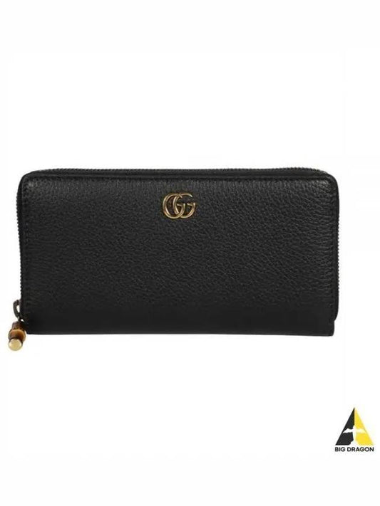 GG Bamboo Zipper Around Long Wallet Black - GUCCI - BALAAN 2