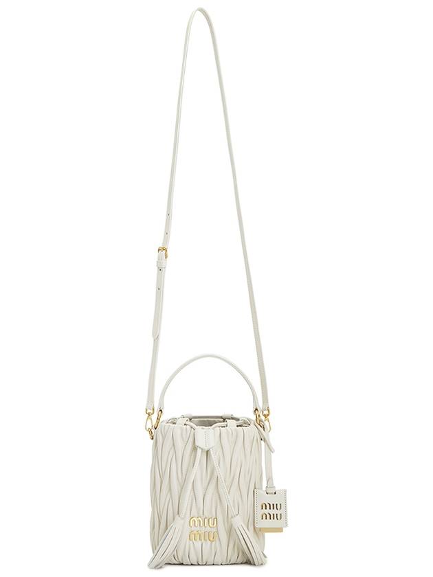 Matelasse Nappa Leather Bucket Bag White - MIU MIU - BALAAN 7