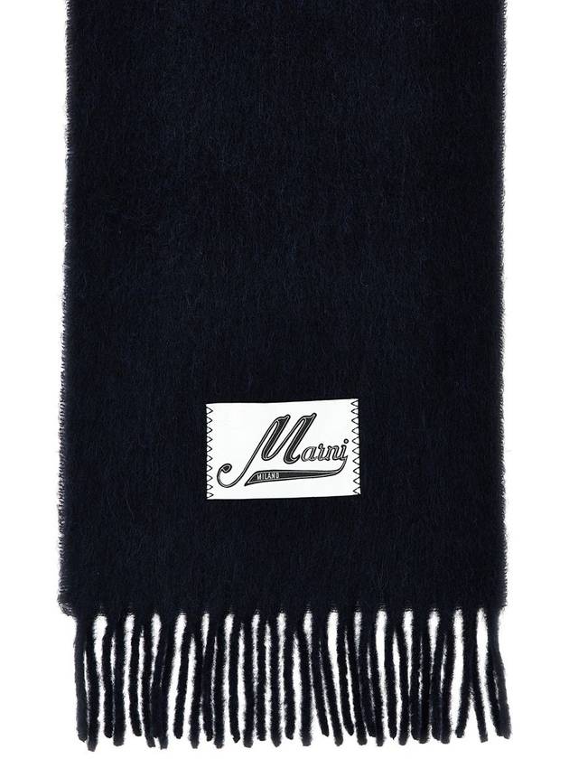 Alpaca Wool Muffler Navy - MARNI - BALAAN 3