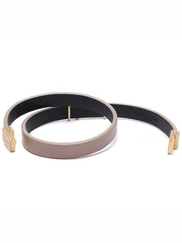 Monogram Logo Bracelet Beige - SAINT LAURENT - BALAAN.