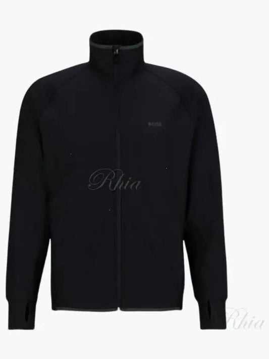 Decorative Reflective Logo Zip Up Sweatshirt Black - HUGO BOSS - BALAAN 2