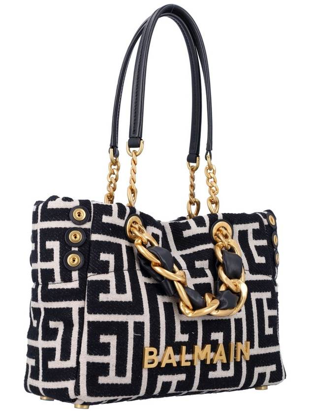 Balmain Small 1945 Soft Monogrammed Jacquard Tote Bag - BALMAIN - BALAAN 2