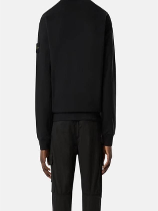 Wappen Patch Crew Neck Cotton Sweatshirt Black - STONE ISLAND - BALAAN 5